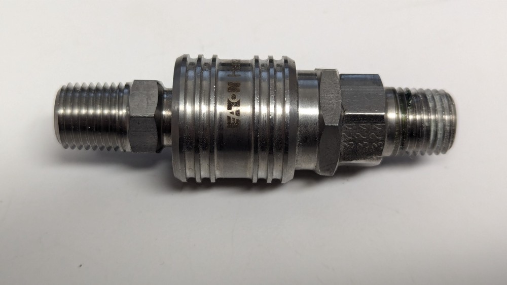 Hansen 1/4" NPT Stainless Quick Coupling Set, Connector, Valved, LL1100 & LL10