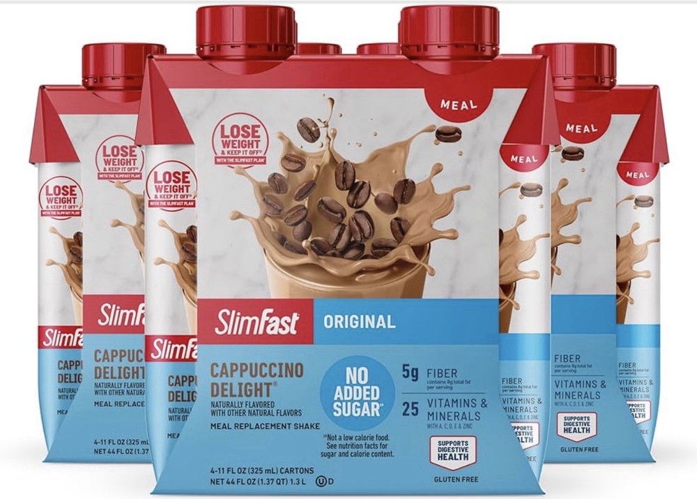 SlimFast Meal Replacement Shake, Original Cappuccino Delight,