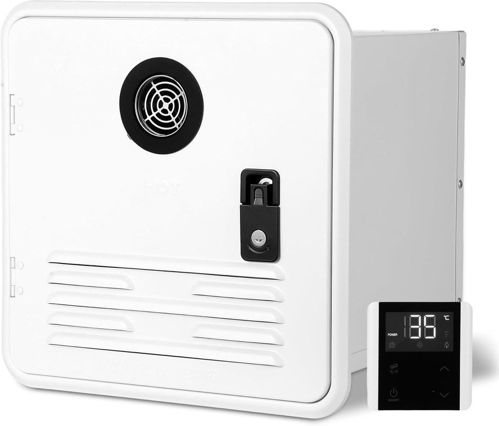 RV Tankless Water Heater 15x15 in Propane Gas 55000BTU with Remote Controller