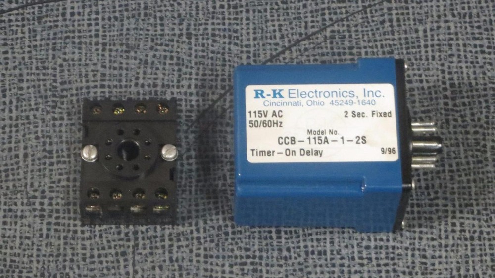 R-K ELECTRONICS TIMER WITH SOCKET 115 VAC 2 SECOND FIXED MODEL CCB-115A-1-2S