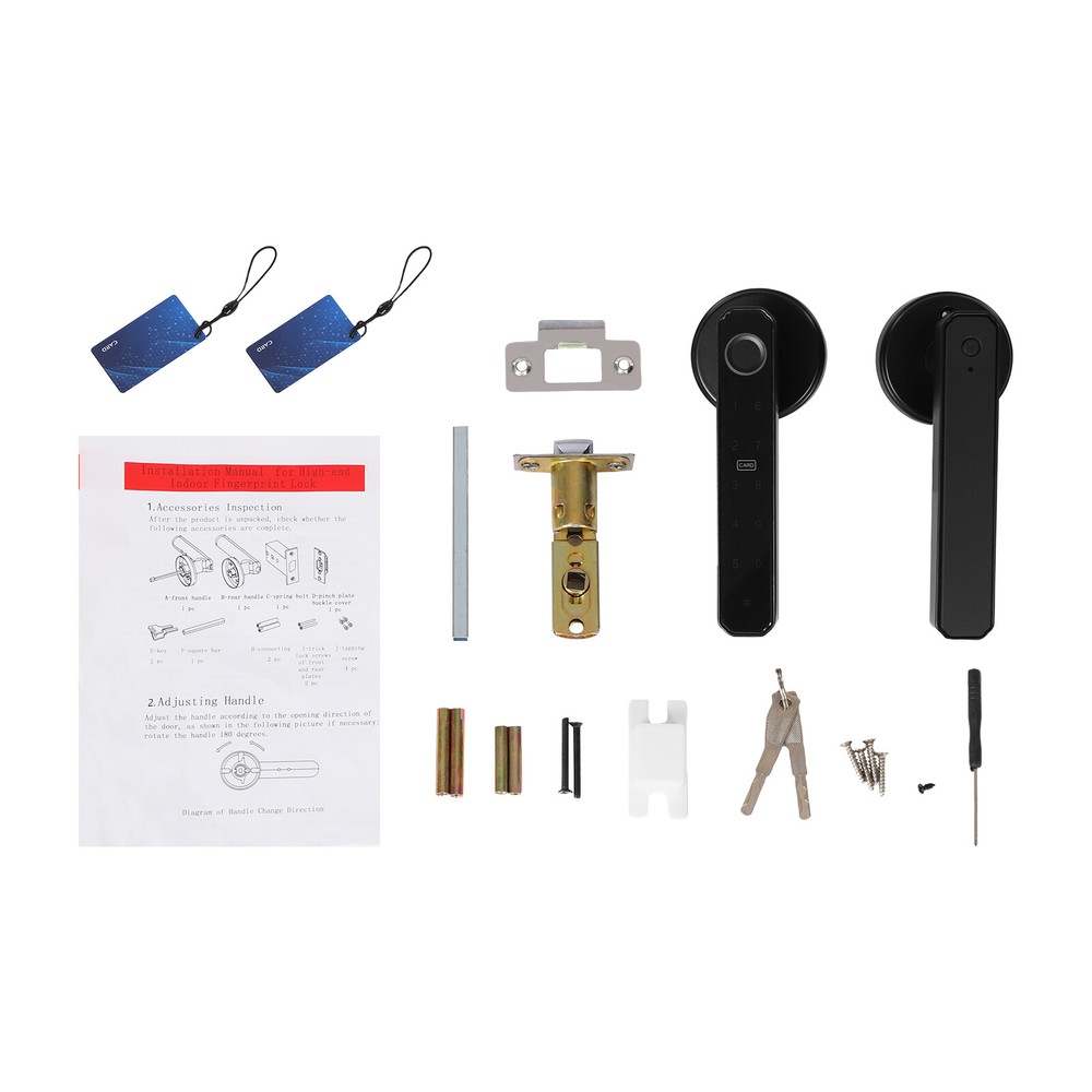 Fingerprint Smart Door Lock With Handle Keyless Entry Lock W/ Electronic Keypad