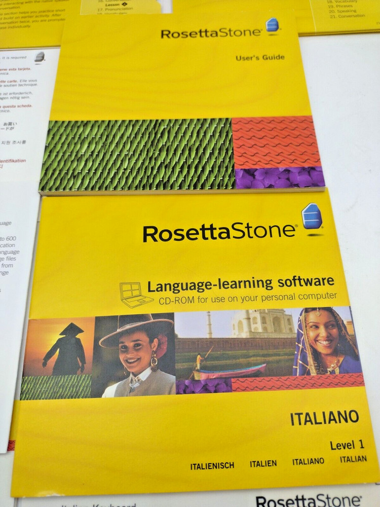 Rosetta Stone Italiano Version 3 Level 1 Italian Language Set w Activation Code