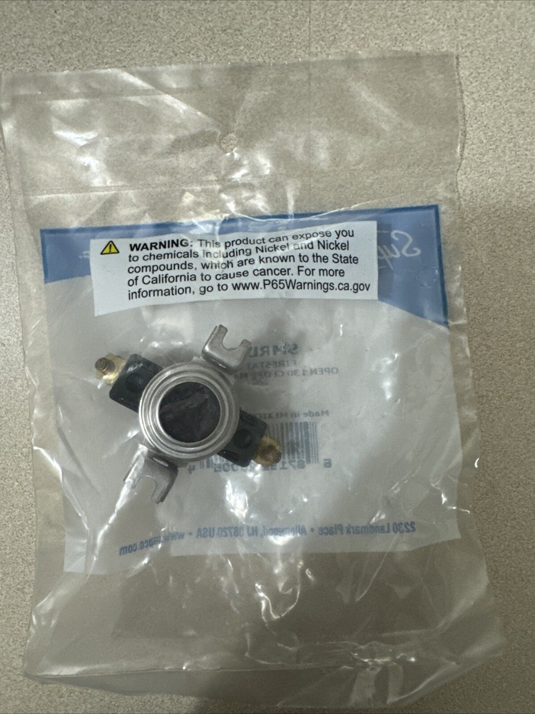 Supco SMRL130 FIRESTAT OPEN 130 CLOSE MANUAL