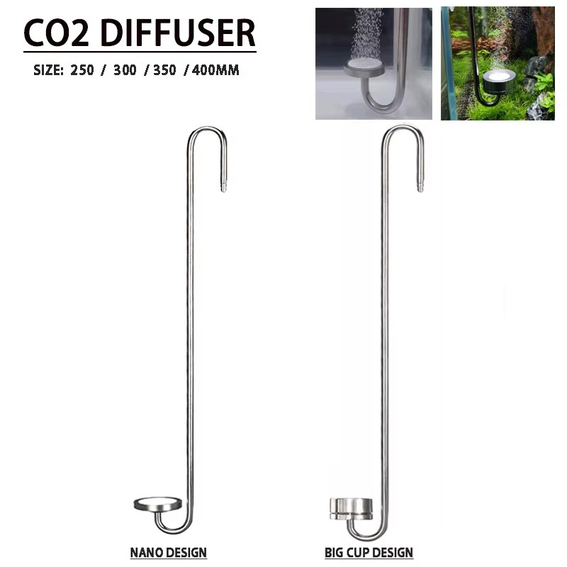 Aquarium CO2 Diffuser Stainless Steel Material Atomizer Ceramic Disc Refiner, Us