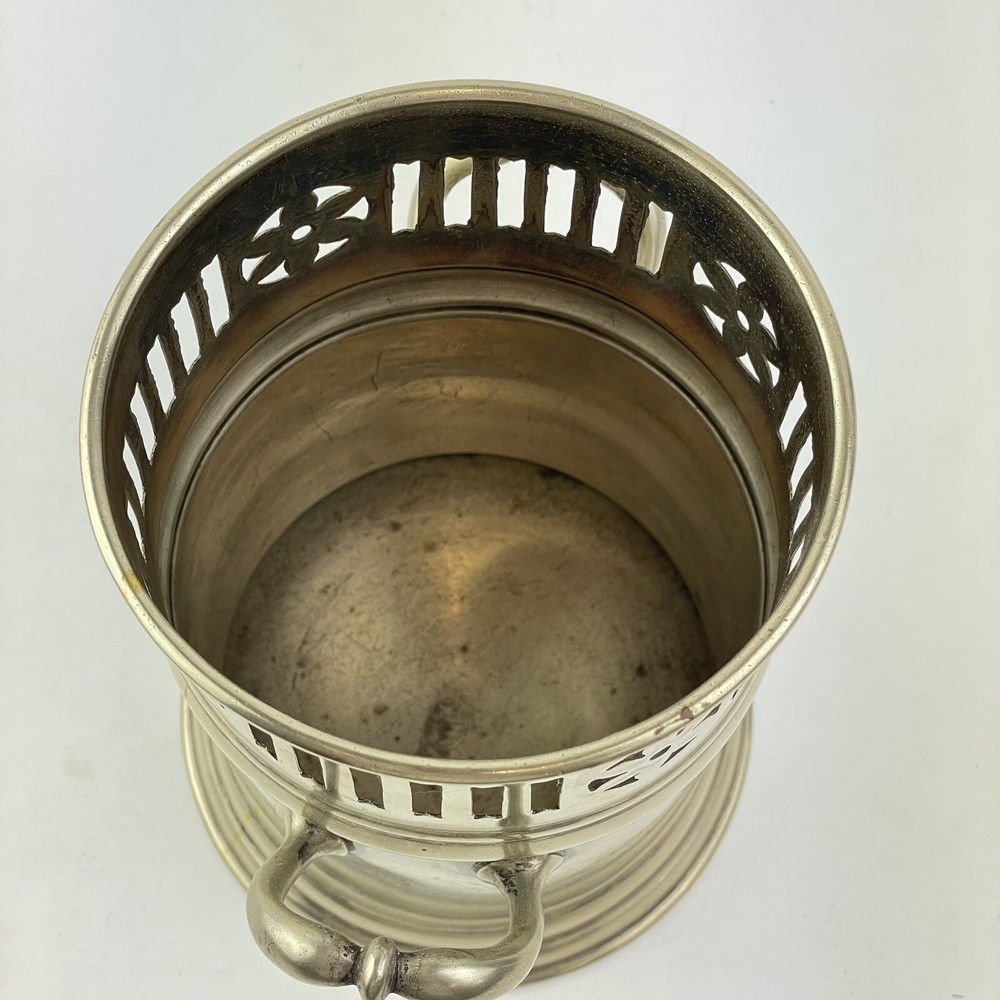 Antique Silver Plated Bottle Coaster 16cm High