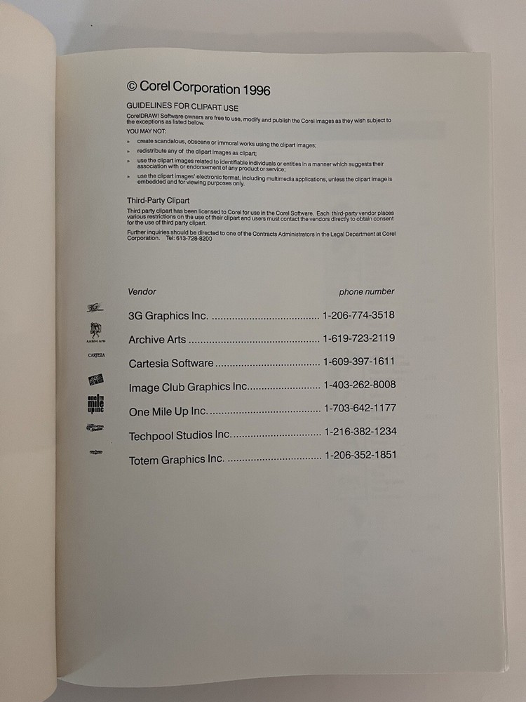 Corel Clipart1996 Paperback