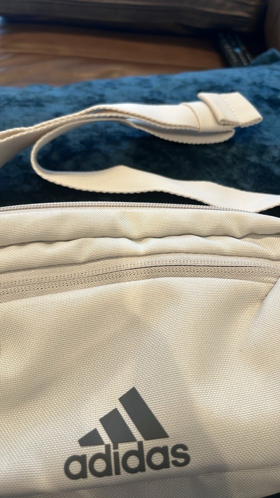 Adidas Cream Belt Bag with Adjustable Strap