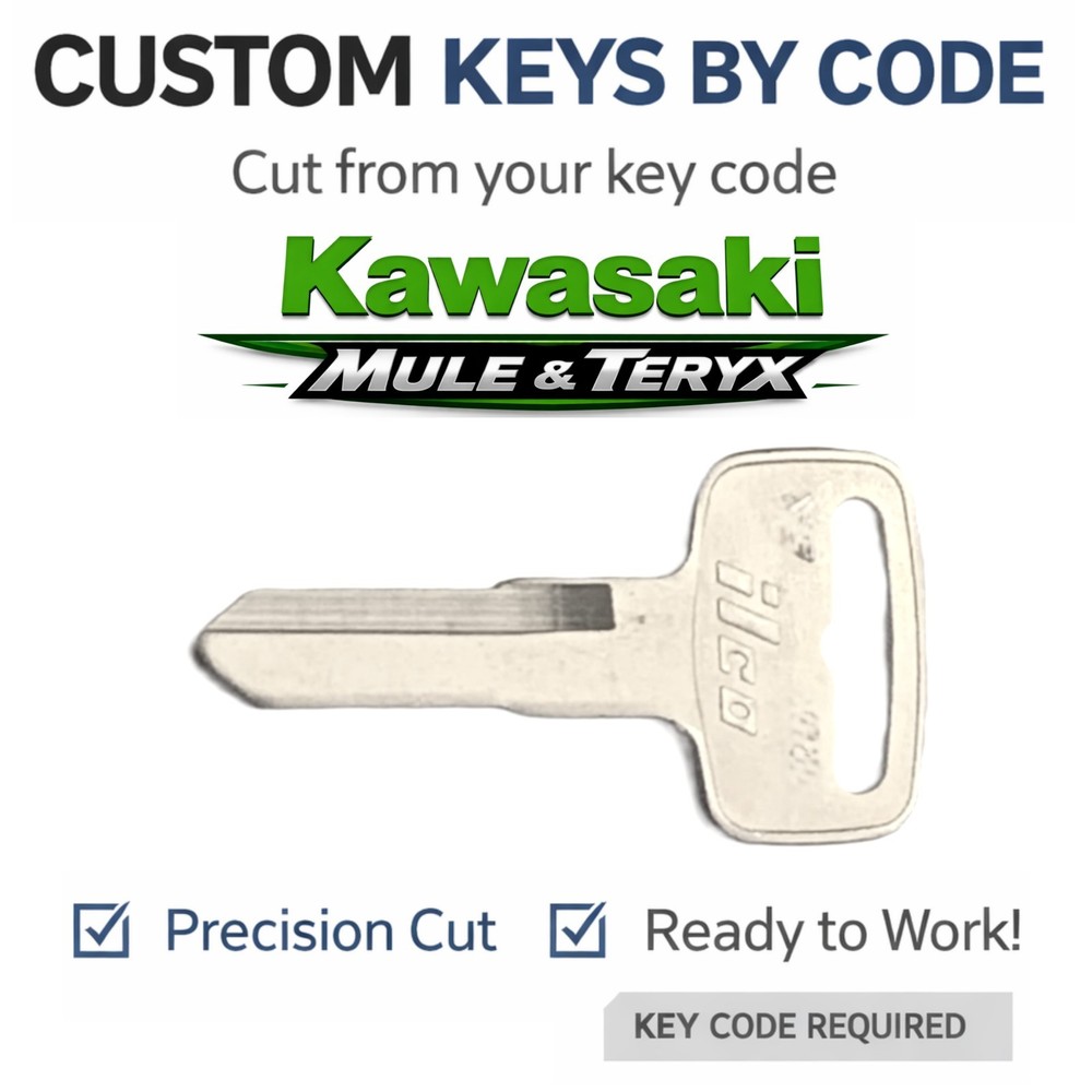 Kawasaki Mule Teryx Keys Replacement Key Cut by Code 3101-3150