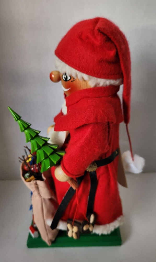Steinbach Nutcracker Santa With Toy Bag & Tree 14" 1989