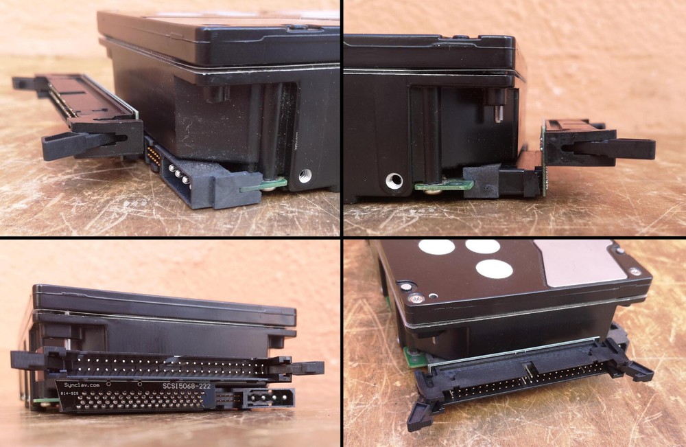 Synclavier 68-pin Mini-Centronics MD68M to 50-pin Ejector Header SCSI Adapter
