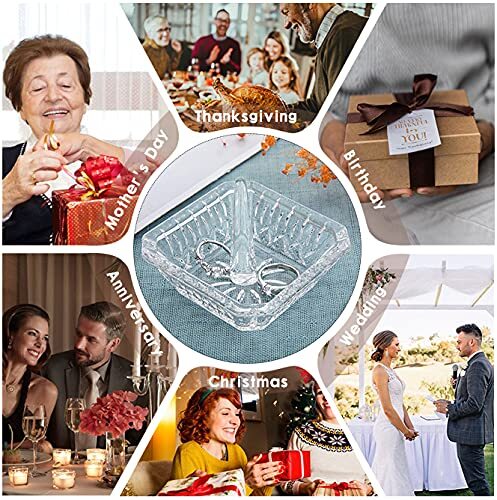 Crystal Ring Holder Dish Jewelry Ring Rack Display Holder for Wedding