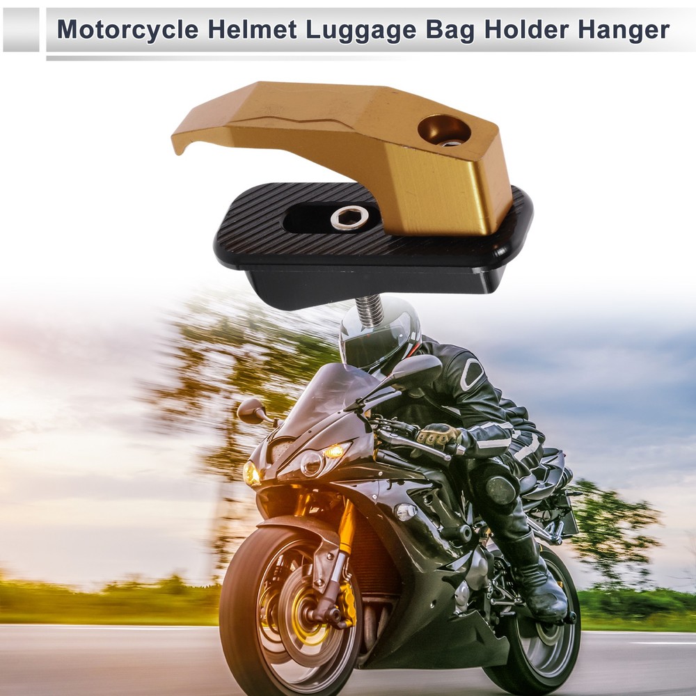 Alluper Alloy Motorcycle Hook for Minio Rectangular 1 Set Earth Yellow