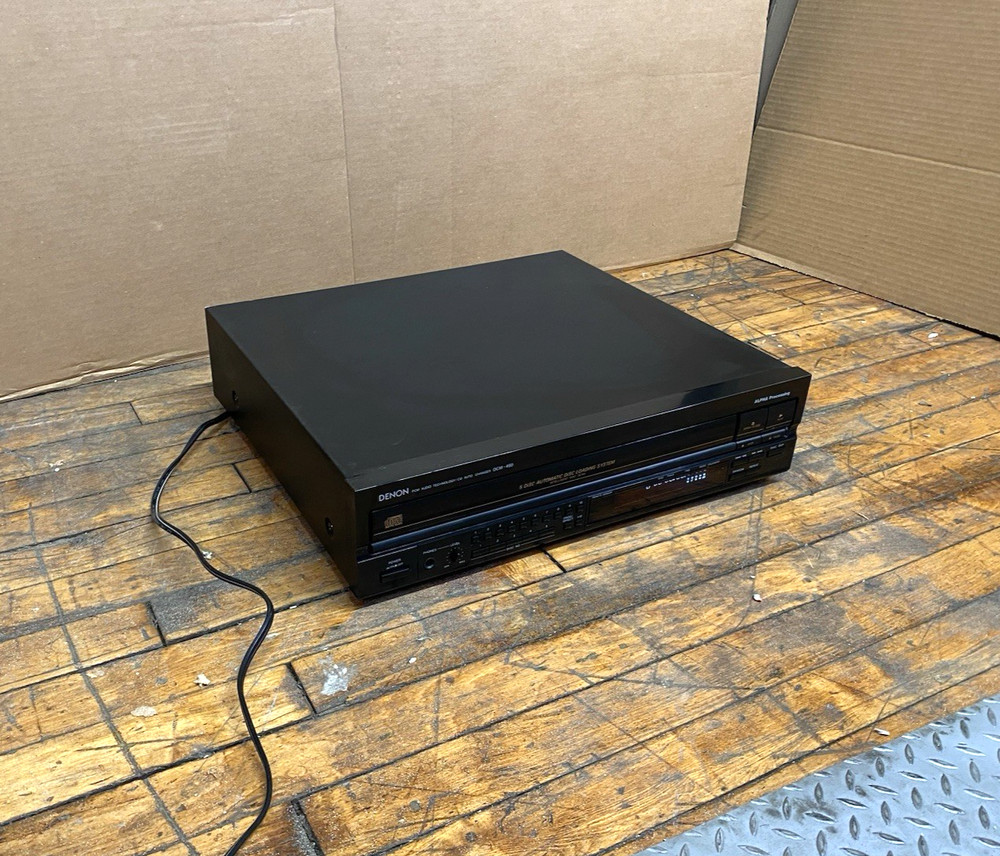 Denon DCM-460 5 Disc CD Auto Changer PCM Audio Alpha Processing Tested Works