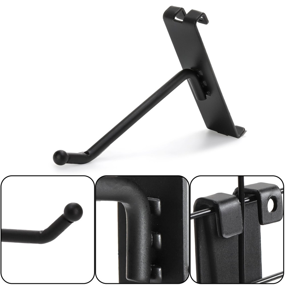 40 Pack Gridwall Hooks, 4 Inch Display Hooks for Grid Wall Panels, Heavy Duty...