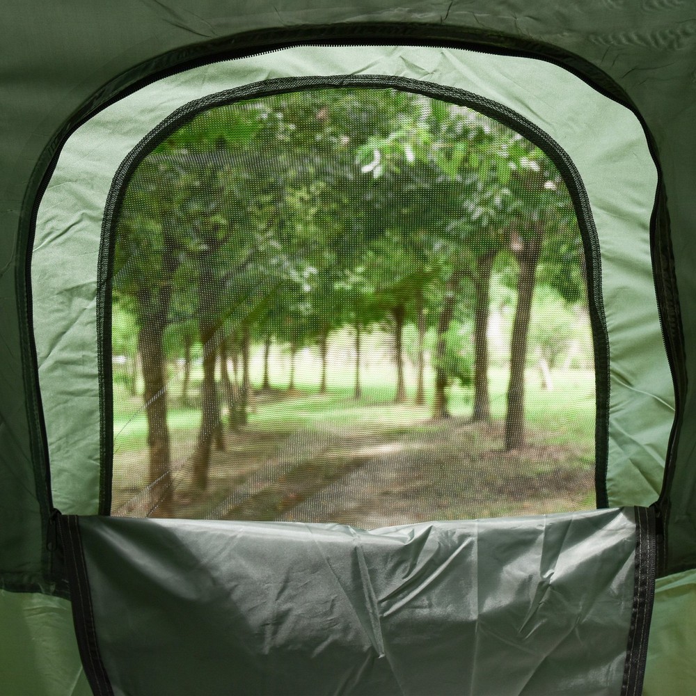 All-in-One Folding Camping Cots for Adults, Elevated Tent with Sleeping Bag