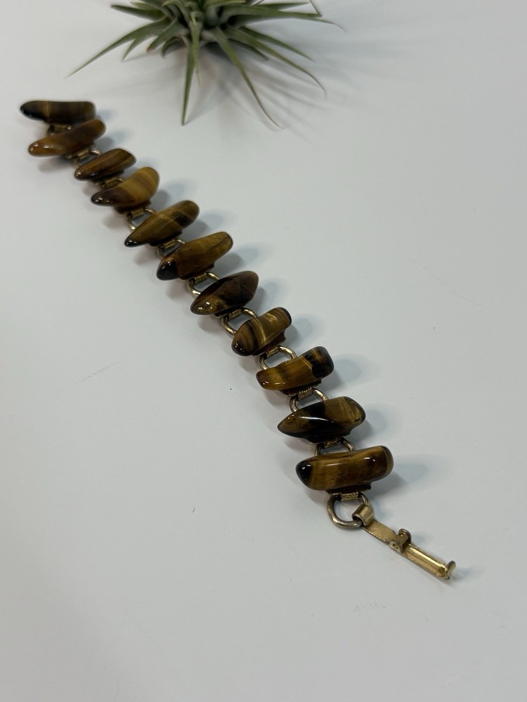 Tiger’s Eye Brass Toned Bracelet