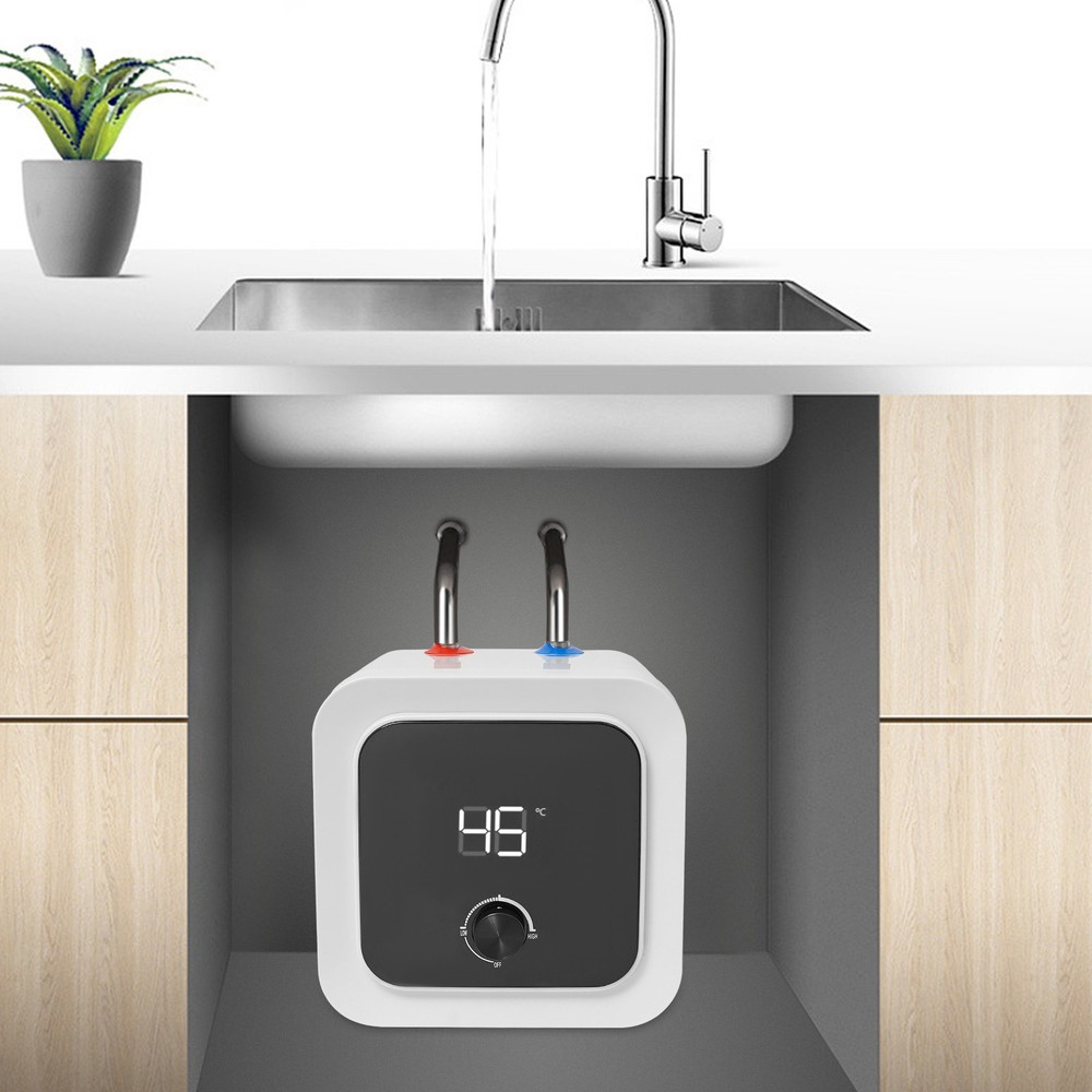 8L 1500W Electric Water Heater Top Outlet Instant Hot Mini Tank Water Heater USA