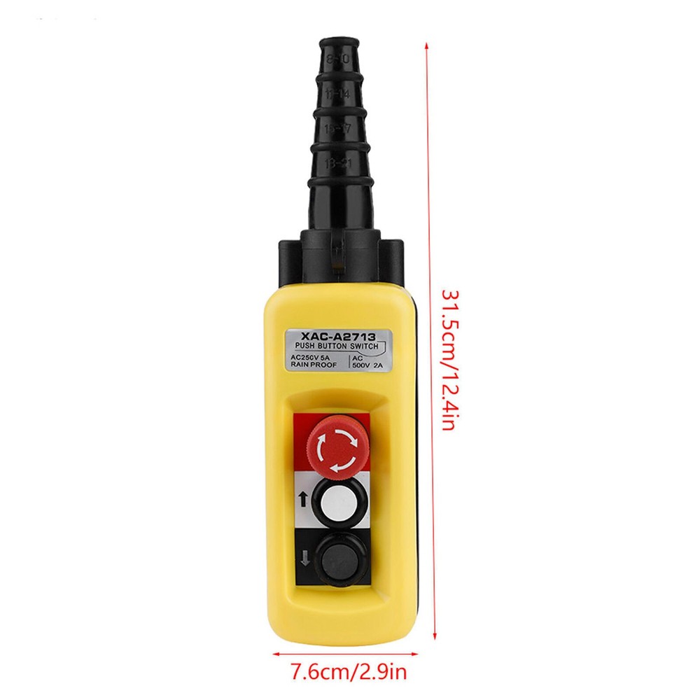 Crane Chain Hoist Push Button Switch Lifting Pendant Controller with Emergency