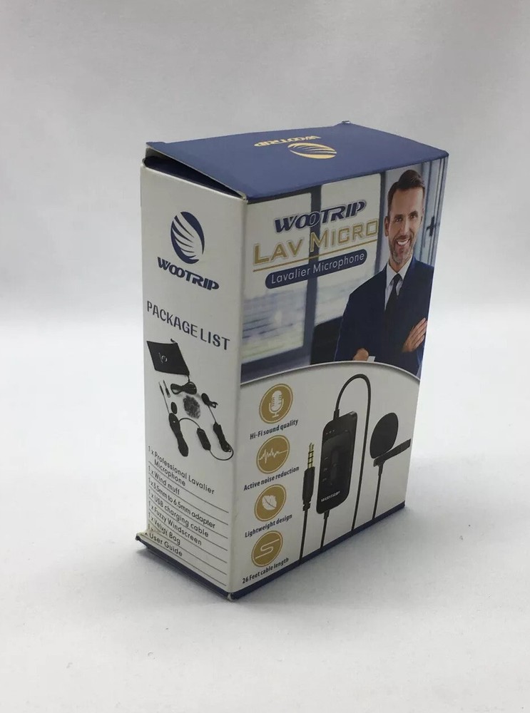 Lavalier Microphone 26ft Lapel With USB. Improve Your Exposure