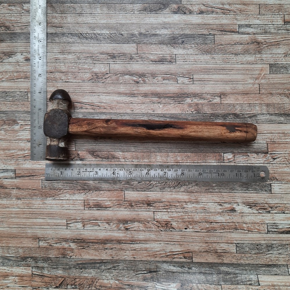 Used Iron Blacksmith Hammer Silversmith Carpentry Work Round Head Hammer Tool