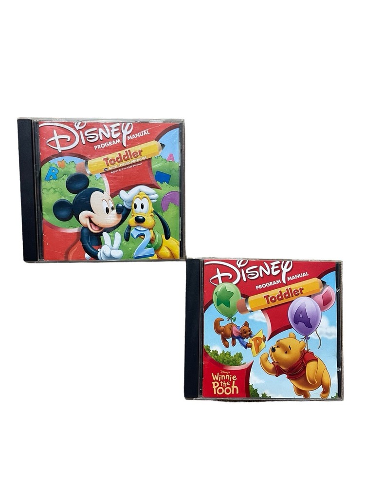 Disney Learning Program Manual Toddler Software CDs for Windows - Lot of 2