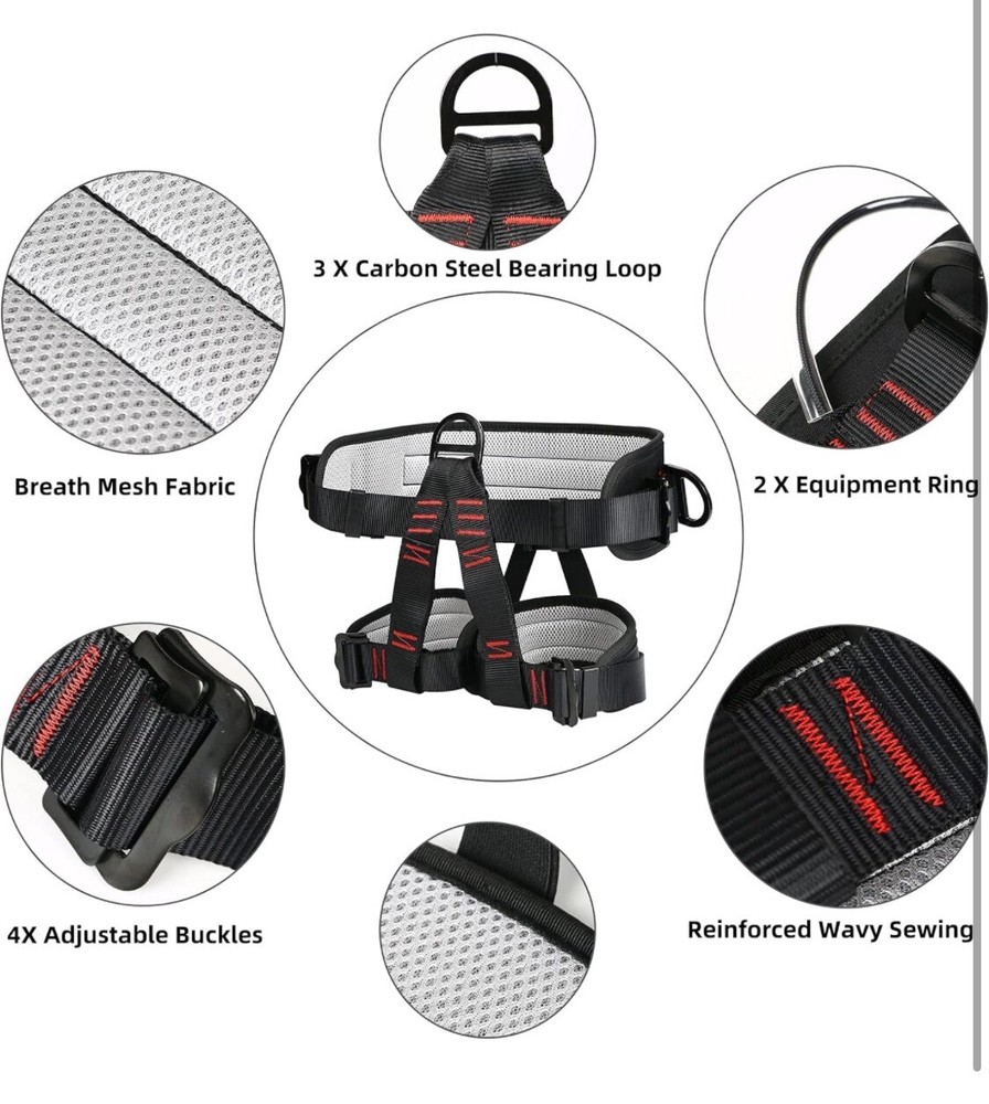 Adjust Tree/Pole Climbing Spike Set 2 Gear Safety Belt