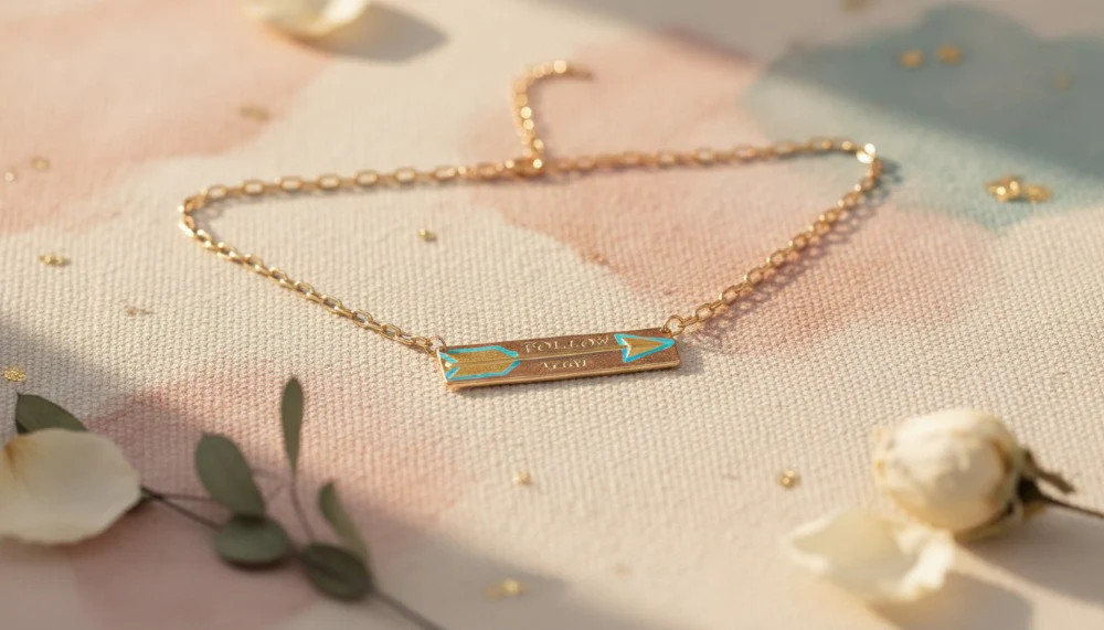Rose Gold Arrow Path Necklace