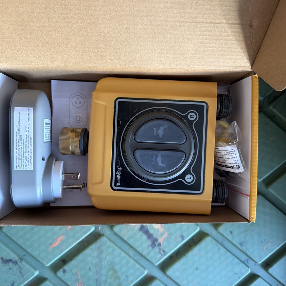 Rainpoint 2-Zone Wifi Irrigation Water Timer w/Smart Hose Timer-Hub Plug