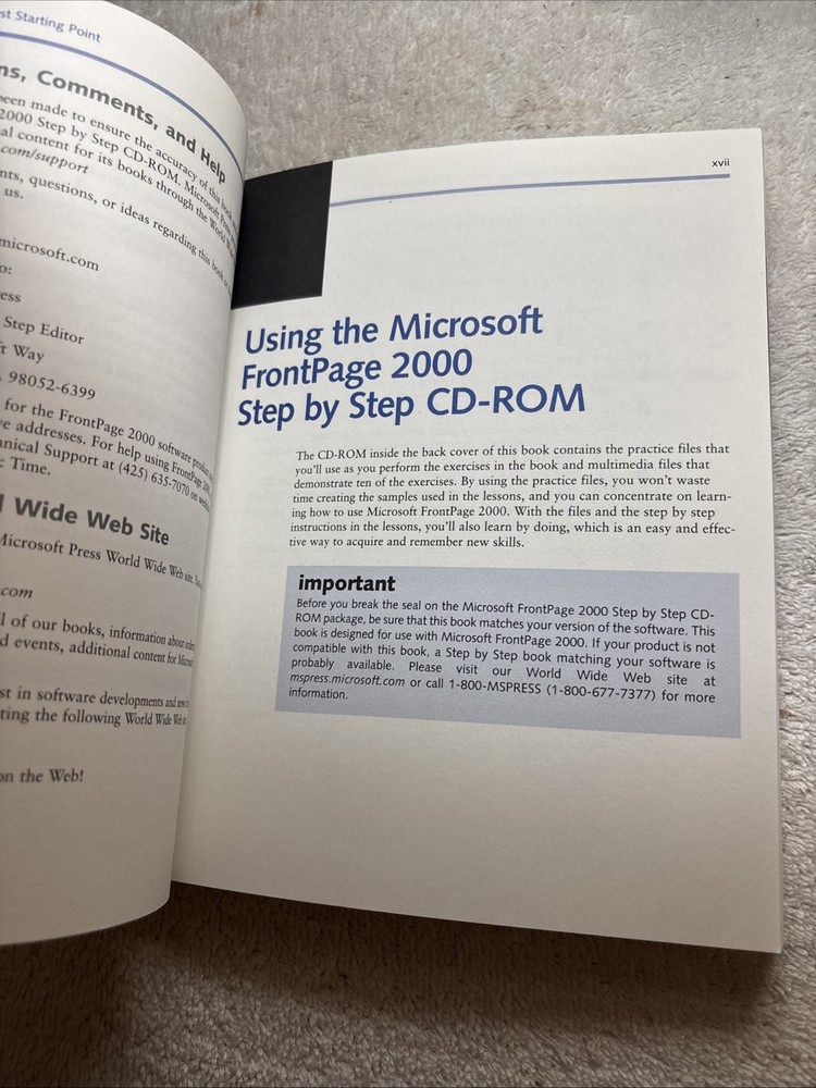 Microsoft FrontPage 2000 CD-ROM - New Sealed Self Study Kit