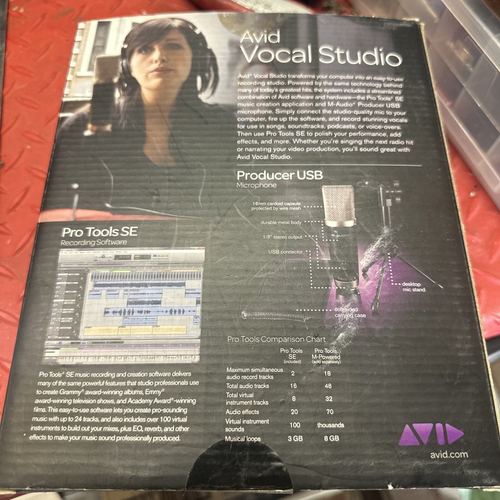 AVID Vocal Studio Digital Recording USB Condenser Microphone ~ WORK No Stand!