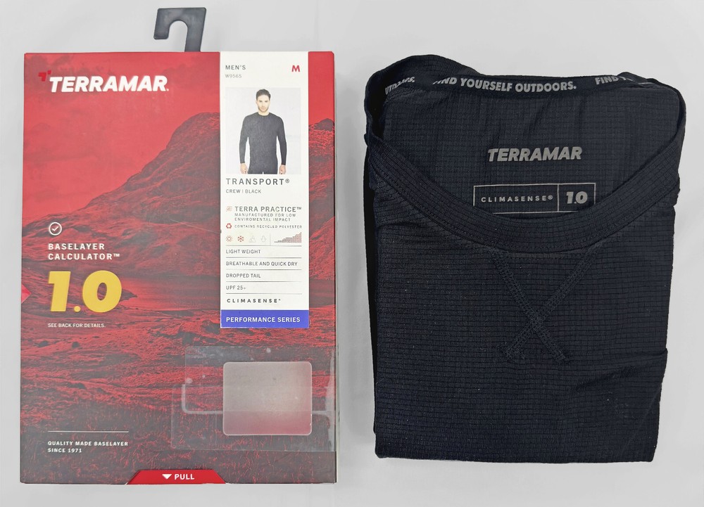 Terramar 1.0 Transport Lightweight Thermal Crew Baselayer Pullover Men's Medium