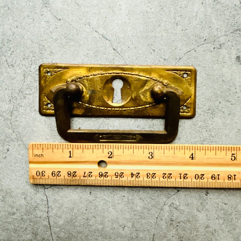 Brass Drawer Skeleton Escutcheon Key Hole Cover Handle