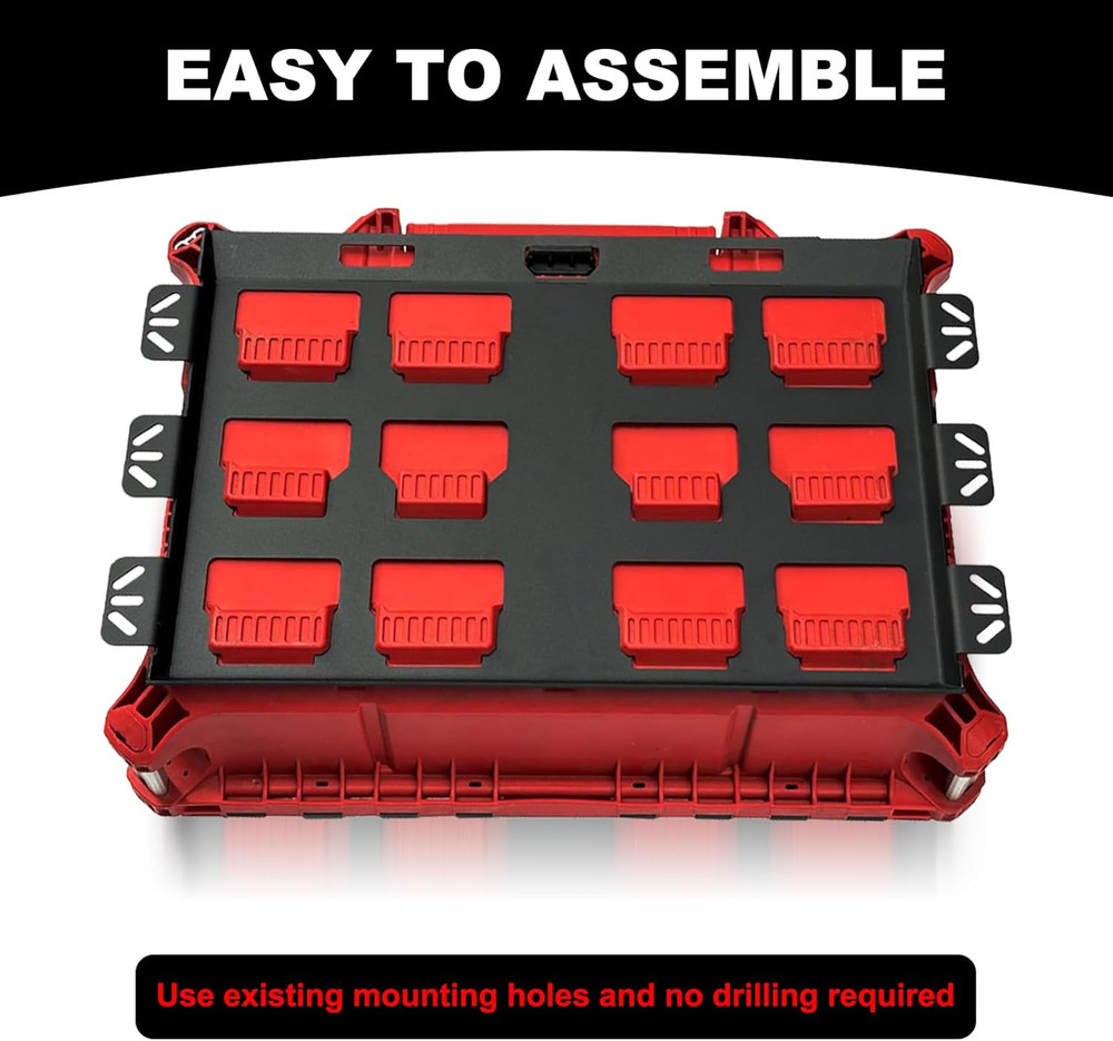 Milwaukee Packout Mounting Plate - Durable Metal Base for Tool Storage