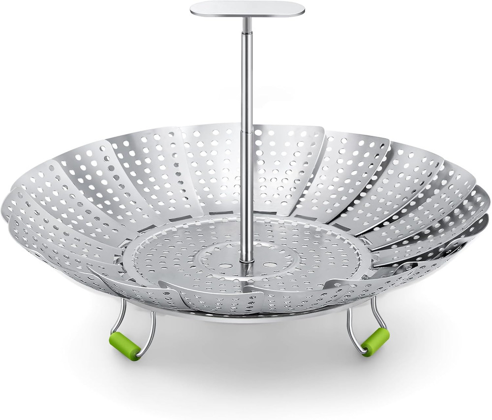 Steamer Basket, 3Rd Generation Stainless Steel Vegetable Steamer with Extendable