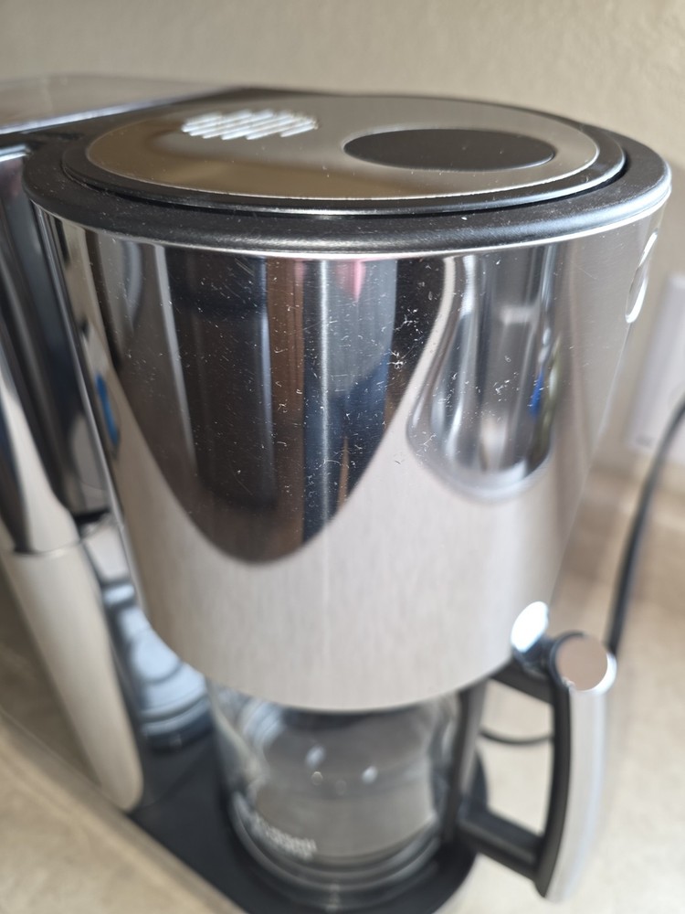 Russell Hobbs Model CM8100 8 Cup Coffeemaker Chrome & Black Tested Working