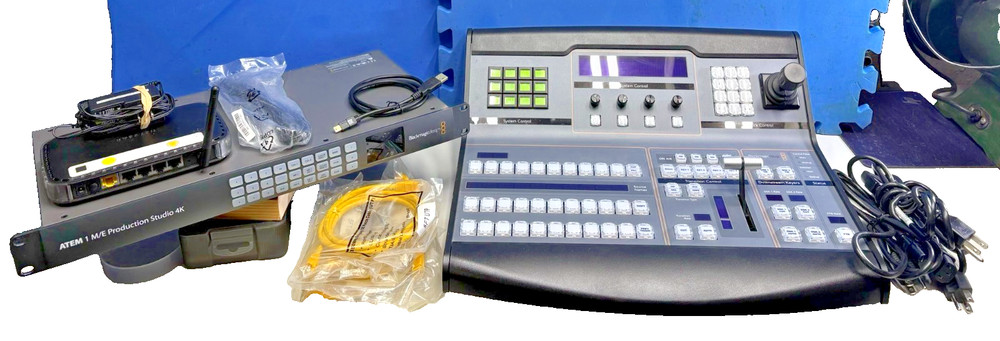 Atem 1  M/E Production Studio 4k + 1M/E Broadcast Panel + Router - Full Kit!