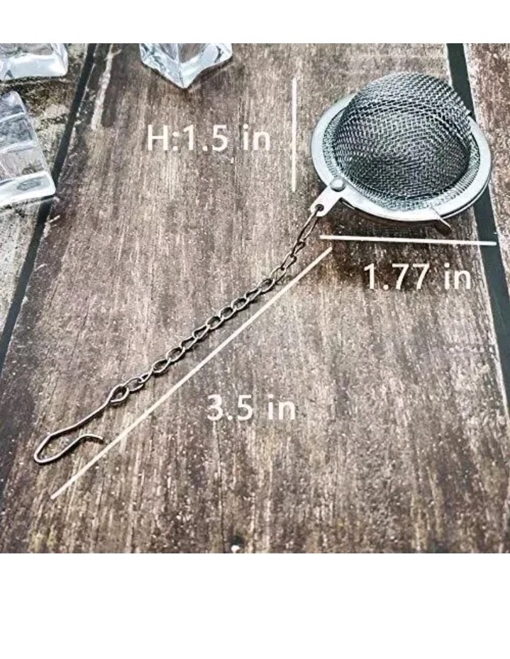 2PCS Stainless Steel Mesh Tea Infuser Diffuser Strainer Steeper For Filtering