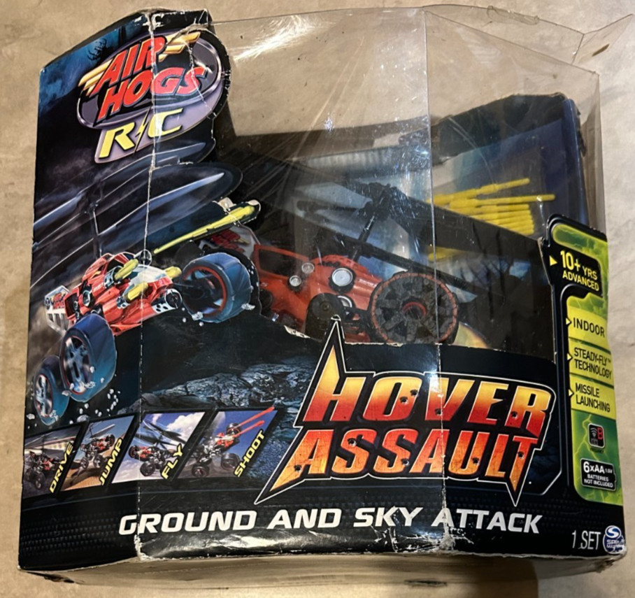 Air Hogs RC Hover Assault Ground Sky Attack NEW in BAD SHAPE Box