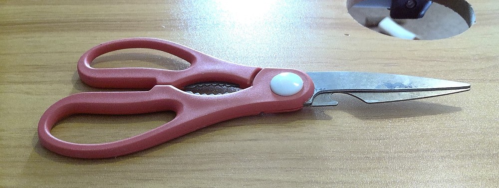 Red Household Scissors Stainless Steel