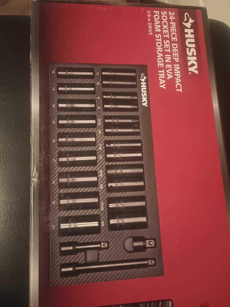 3/8 in. Drive SAE Metric Deep Impact Socket Set in EVA Foam