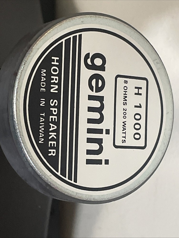 Vintage Gemini H-1000 200W 8 Ohm Compression Driver Mid Range Horn Speaker
