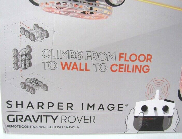 SHARPER IMAGE Remote Control Gravity Rover Antigravity Ceiling Climber, 2.4 Ghz