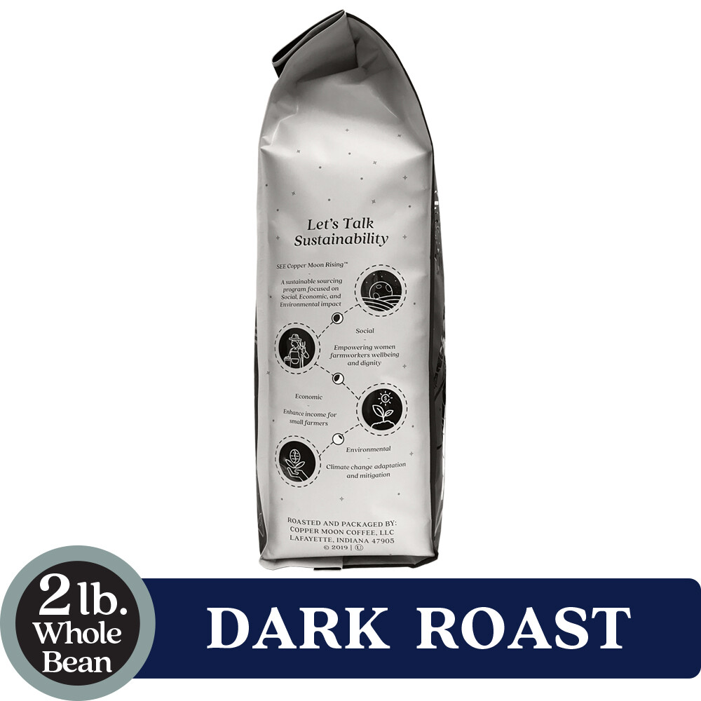 Copper Moon Coffee Dark Sky Blend, Whole Bean, 2 Lb.