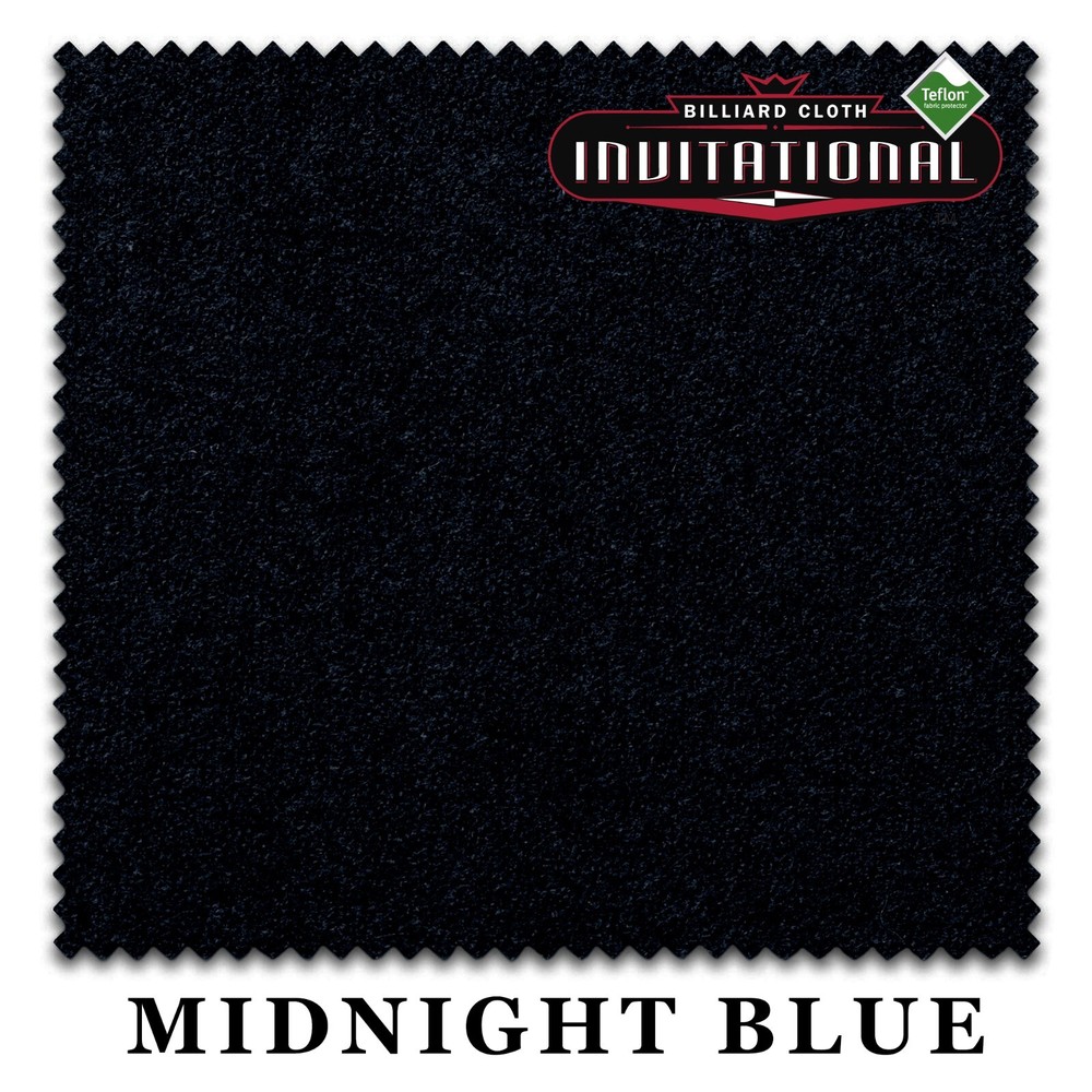 8' Oversized Championship Invitational Teflon Pool Table Cloth - Midnight Blue
