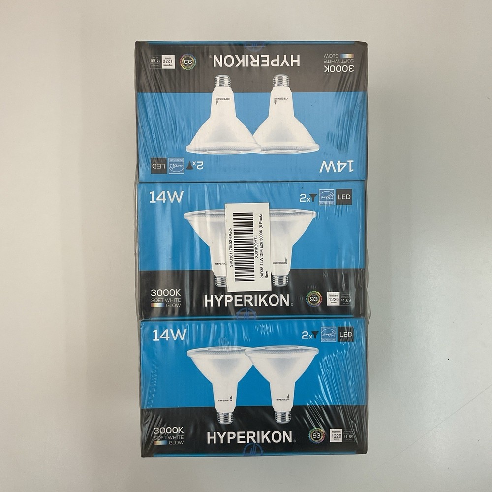 Hyperikon PAR38 LED Bulb 14W 3000K Dimmable E26 Base, 3-pack