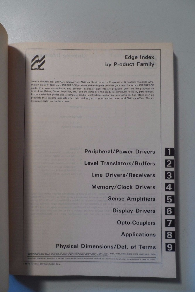1975 National Semiconductor Interface Integrated Circuits Book