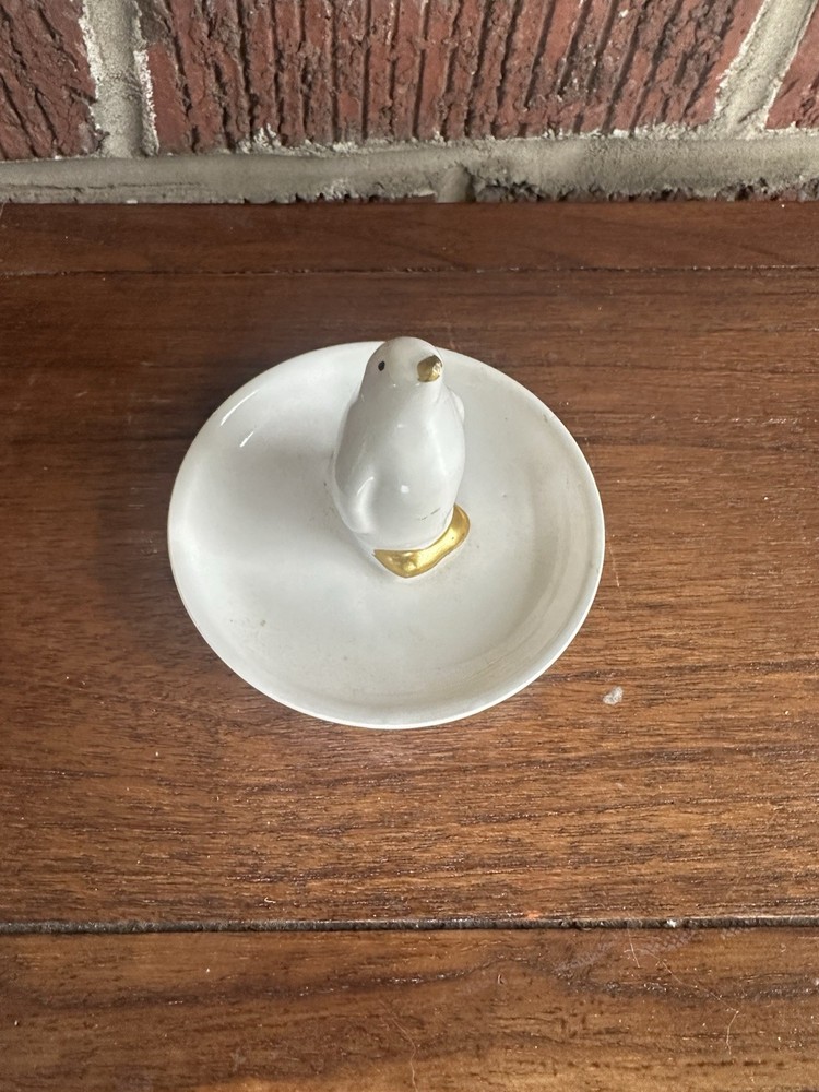 Ceramic Penguin Trinket Tray
