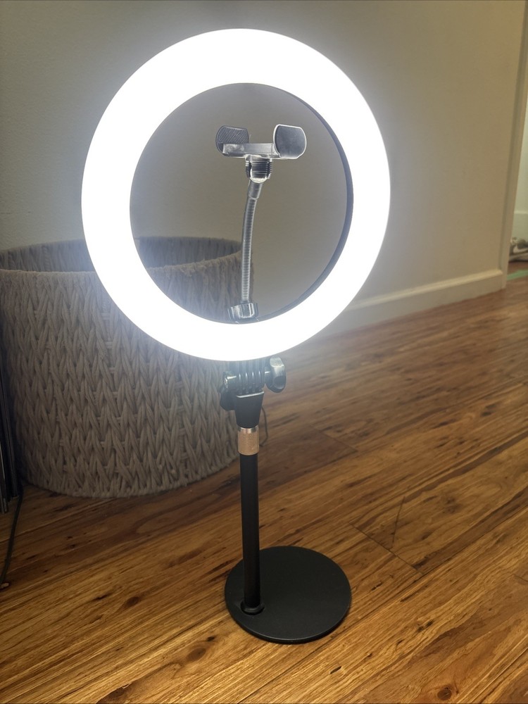 LED Ring Light With Brightness And Warmth Control