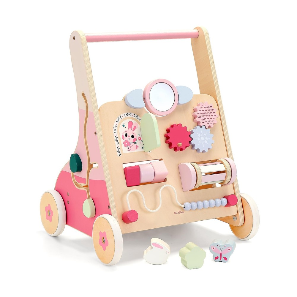 PairPear Wooden Baby Walker Push and Pull Learning Activity Walker,... Fast Ship