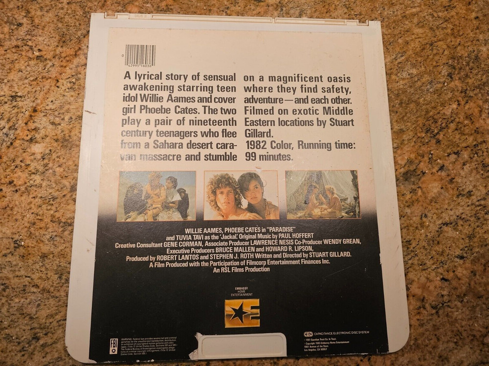 RCA CED Videodisc “Paradise”